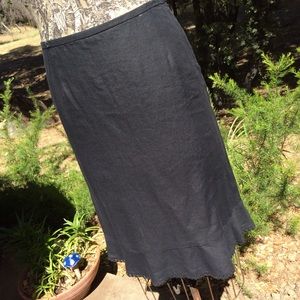 💥Summer Linen Black Ruffle Slim Basic Skirt 10